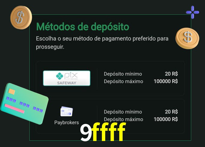 O cassino 9ffff oferece uma grande variedade de métodos de pagamento